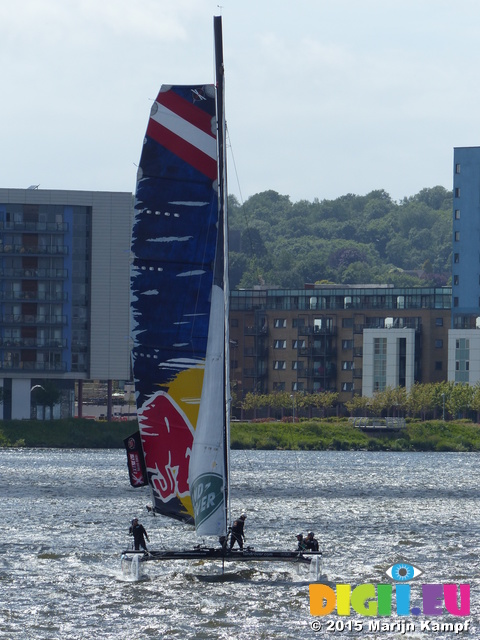 FZ018335 Sailboat in Cardiff Bay